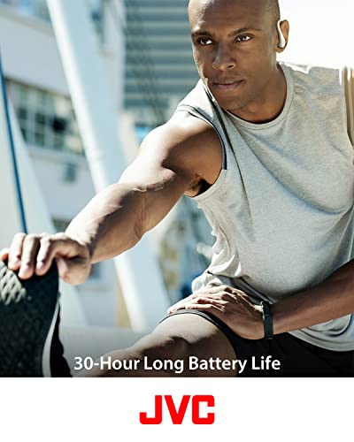 Jvc Sport True Wireless Earbuds Headphones, Lightweight And Compact, Long Battery Life (Up To 30 Hours), Sound With Neodymium Magnet Driver, Water Resistance (Ipx5) - Haec25Tb (Black), Small #TOP5
