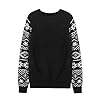 MyFav Men's Christmas Jumper Ugly Knitted Xmas Sweater Santa Skull Novelty Holiday Casual Pullover Knitwear Tops,Black,S #4