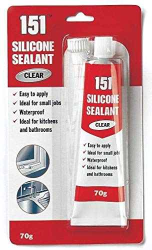 Preisvergleich Produktbild Silikon-Dichtmasse, transparent, wasserdicht, 70 g