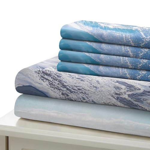 Housse de couette microfibre inaltérable imprimé 3D haute définition bord de mer - 7