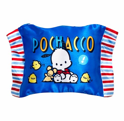MORIPiLO ポチャッコ ティッシュケース サンリオキャラクターズ グッズ 小物入れ ぬいぐるみ ポーチ 小さめ 可愛い 20x14cm (ピローポーチ ホワイト) まくらのモリシタ