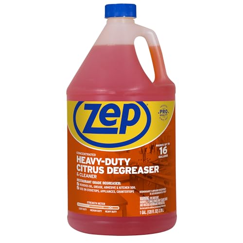 Zep Citrus Heavy Duty Degreaser and Cleaner, 128 oz, Orange