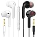 Produktbild MAS CARNEY 2Paar, Schwarz + Weiß Kopfhörer WI9 im-Ohr-Kopfhörer mit Lautstärkeregler und Mikrofon Ohrhörer für Handy, Smartphone, Computer, Laptop, MP3, PSP (2Paar, Schwarz + Weiß)