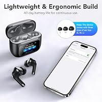 TiMu Bluetooth Kopfhörer mit Touchscreen, 2026 In Ear Kopfhörer Kabellos Bluetooth 5.4 mit ANC+ENC Noise Cancelling Mic, 50Std Tiefer Bass Ohrhörer mit 5 EQ-Modi, IP7 Wasserdicht – Ansicht 8