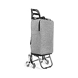 Faltbar: Der Einkaufswagen kann leicht gefaltet werden und greift sehr wenig Platz an, wenn sie geschlossen sind.