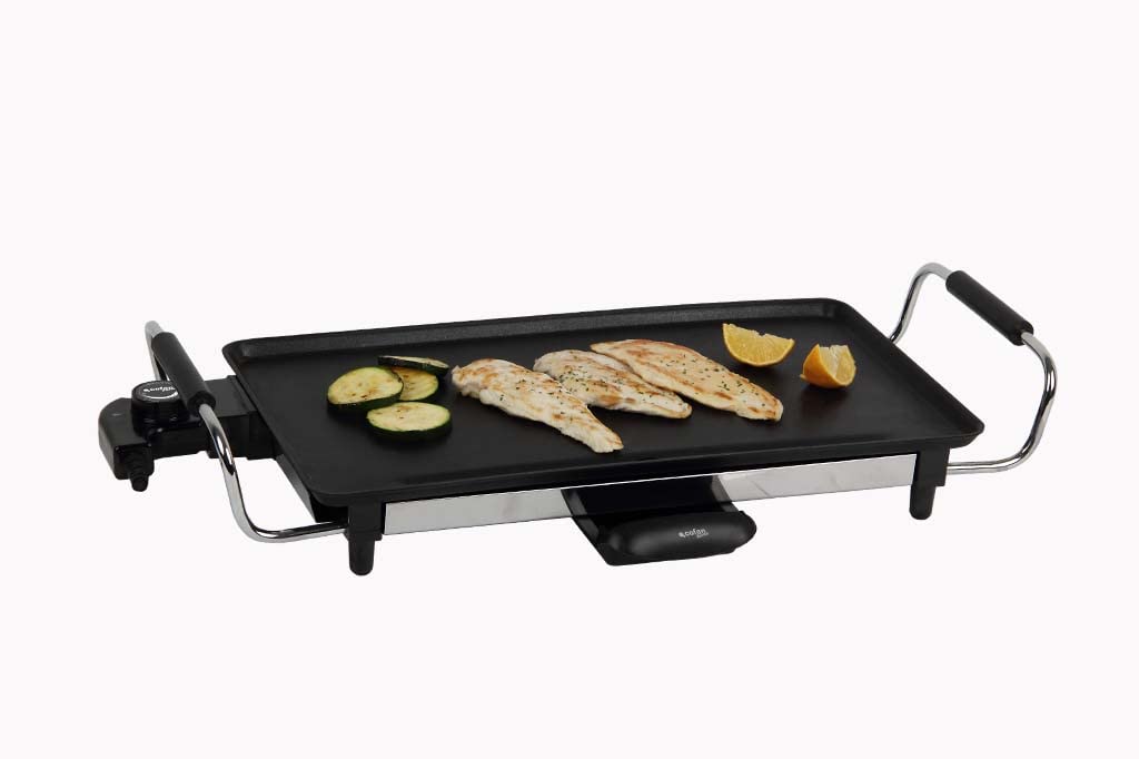 Cofan Plancha Asadora Eléctrica Modelo Baikal | Placa de aluminio antiadherente | Potencia de 2000 W | Medidas: 45 x 25 x 7 cm