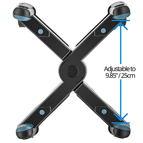 Halter LZ-401 Pc Computer Stand caso Caddy per Desktop/Rolling torre casi con larghezza regolabile e ruote 4 ruote (2 Pack)