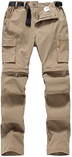 Gash Hao Outdoor Hiking Convertible Pants Mens Quick Dry Zip Off Lightweight Fishing