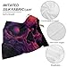 Evil Skull Purple Art Silk Like Head Scarf for Women Bandana for Hair Wrapping Fashion Accessory Square Hair Scarves 18