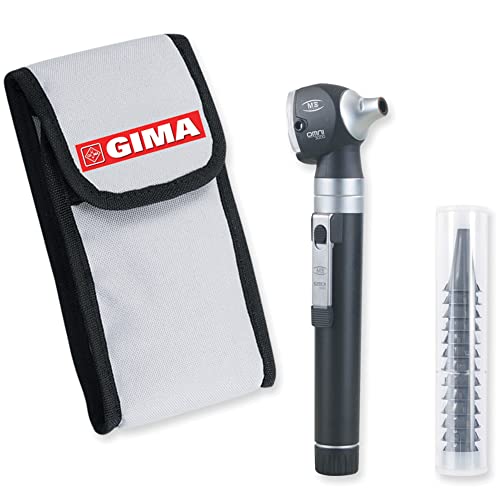 GIMA 31524 Otoskop, 2,5V, Xenon-Halogenlicht, Beutel & VARTA Diagnostikleuchte LED inkl. 1x AAA Batterie, Pen Light, Pupillenleuchte, extrem schlanke und leichte Stiftlampe, Taschenlampe, silbern