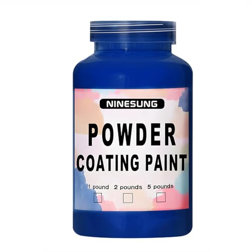 ninesung Powder Coating Paint for Metal Surfaces | Car Paint | Building Materials | Powder Paint for Steel Structures Factories Buildings Playgrounds Gardens (Navy Blue 4 Ounce)