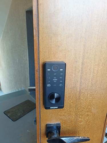 Image of Escozor DL01 Smart Deadlock Digital Keyless Fingerprint Lock for Safety Door,Bedroom & Office with Password,Smart Card,Mechanical Keys & WiFi Smart Life Mobile App Control