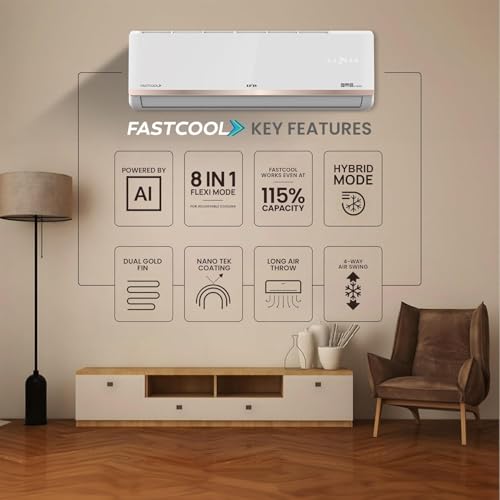 Image of IFB Model Gold Pro Series 2 Ton 3 Star Split AC with Hybrid Technology, Works upto 55C, 4-Way Swing, Higher Cooling Capacity, Self-Clean & AI - White (CI223GN32RGN1, Copper Condenser)
