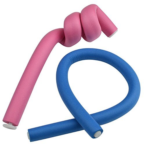 Yookat 42-pack 9.4" Twist-flex Hair Roller Curling Rods Set in 7 Sizes Soft Flexible Hair Curler Makers DIY Hair Styling Tools Harmless for Dry/ Wet Hair Mother's Day Gift