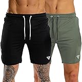 Wangdo Men's Workout Shorts 7" Running Shorts Athletic Bike Shorts Gym Shorts for Men with Zipper Po