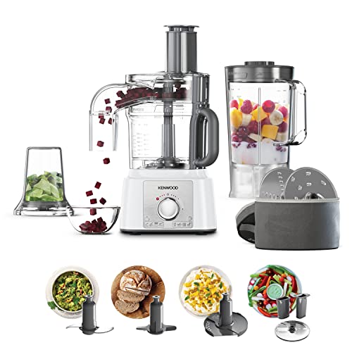 Kenwood FDP65.860WH food processor with 9 attachments. Express Serve and Dice, 1.5L Jug blender and...