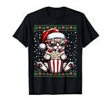 Pull de Noël moche mangeant du pop-corn T-Shirt