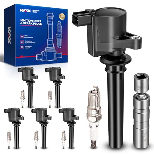 Image of KAX 6 Ignition Coils & 6 Spark Plugs Set for Ford Escape, Mariner | (w /tool) Fits Escape 2001-2008 3.0L, Mariner 2005-2008 3.0L, Mazda 6 2003-2008 3.0L, MPV 2002-2006, Sable 2005 3.0L, UF406