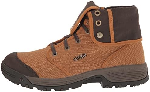 KEEN Utility Men’s Roswell Mid Soft Toe Canvas Work Boots, Almond/Black Olive, 9.5 D (Medium) US | Image 7