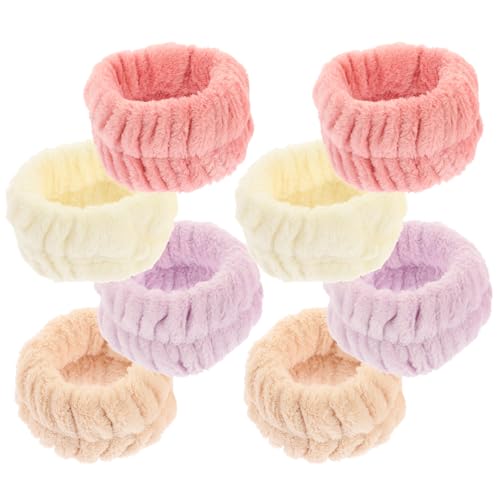 NOLITOY 8 Piezas muñequera wrist wraps wristband convenientes pulseras de spa pulseras para el hogar pulseras cómodas bandas para lavado de cara pulseras de spa portátiles franela
