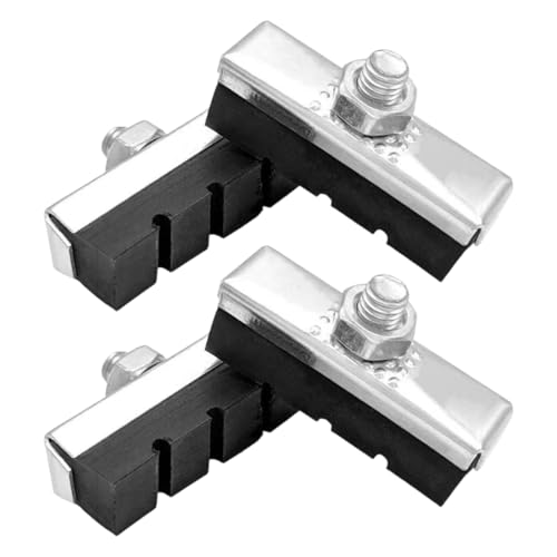 4 pastillas de freno para bicicleta, pastillas de freno de 40 mm con tornillo, goma, negras