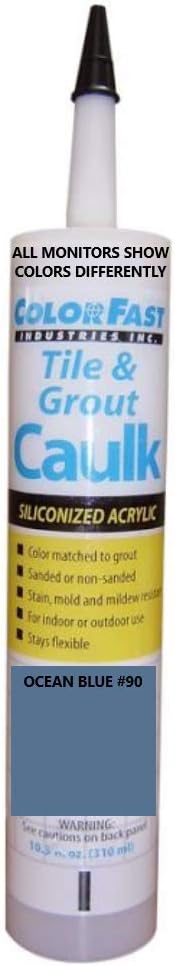 Color Fast Caulk Matched to Custom Building Products (Ocean Blue Sanded)
