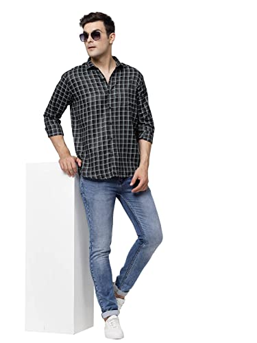 Image of ELYYORK Men's Checkered Regular Fit Shirt