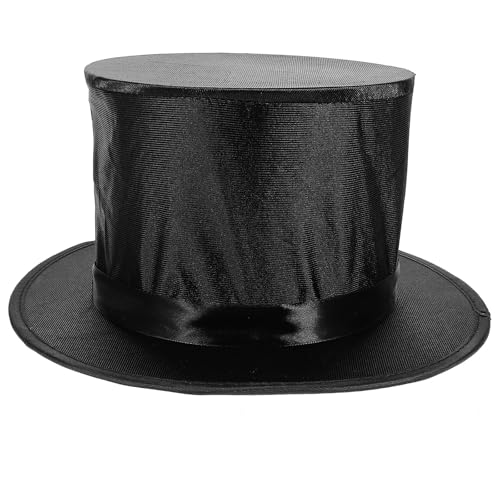 Chapeau de conjuration pliant en tissu noir Vaguelly accessoire Halloween adulte