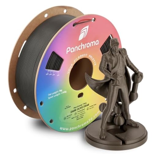 Polymaker Panchroma PLA Dark Olive Drab 3D Printer Filament, 1.75mm, 1kg Spool, Easy to Print, High Speed Printing, Tangle Free, AMS Compatible, Perfect for Toys, Decor, Miniatures, Models & Cosplay