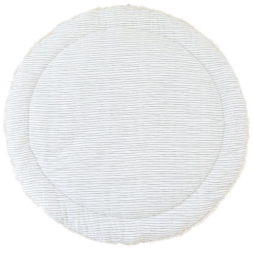 MakeMake Organics GOTS Certified Organic Cotton Play Mat (Navy Stripes)