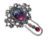 Dragons Breath Fire Opal Brooch, handmade jewelry victorian gothic renaissance medieval edwardian art nouveau art deco cloak pin