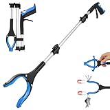 Grabber Reacher Tool 36 Inch, Foldable Grabber with Anti-Slip 360° Rotating Jaw, Magnetic Tip for Seniors, Heavy Duty Reacher Grabber Pickup Tool for Elderly After Surgery Recovery