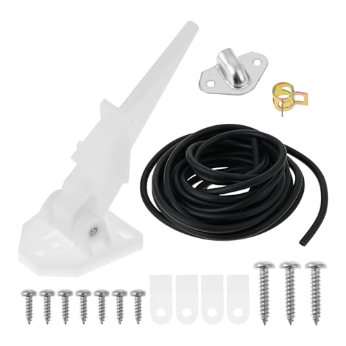 PETCHOR Marine Boat Universal Speedometer Pitot Tube Kit, Portable Mini Automatic Kick-up Pilot Tube Assembly Up to 80 MPH with 20 Ft Premium PVC Tubing, White