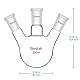 stonylab 3-Hals Rundkolben, Borosilikatglas Dreihalskolben Rundkolben RBF mit 24/40 Standard-Schliff Außenverbindung, 250ml