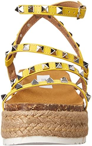 Steve Madden Women's Kailee Wedge Sandal, Citron, 8.5 | Image 1