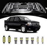 AWALITED 12pcs Chevy Avalanche Interior LED Lights Kit Super Bright LED Map Dome Light Bulbs Replacement for 2007 2008 2009 2010 2011 2012 2013 2014 Chevy Avalanche all models
