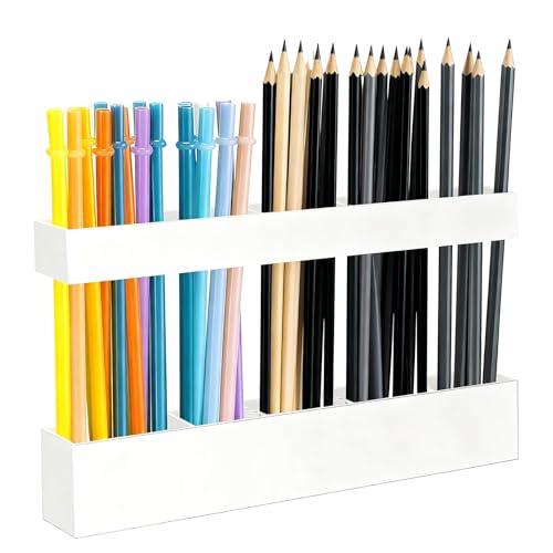 TMZELOA Strohhalm Organizer, Wandmontierte Trinkhalme Aufbewahrung, Acryl Strohhalm Halter mit Doppelseitigem Klebeband, Aufbewahrung Schranktür Innen Strohhalme, Straw Holder Strohhalme-Halter