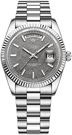 CADISEN Orologio Automatico Uomo – Acciaio Inossidabile, Vetro Zaffiro, Impermeabile 100m – Regalo In Scatola Elegante - 2
