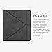 kwmobile Origami Case Compatible with Kobo Libra Colour Case - Slim PU Leather Cover with Stand - Anthracite