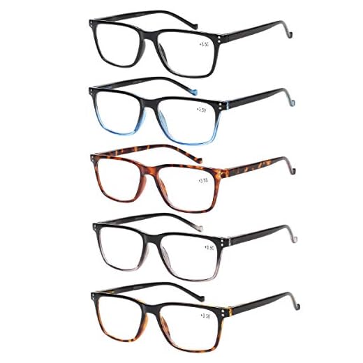 JOSCHOO 5 Pack Reading Glasses Men Women Spring Hinges Comfortable Glasses for Reading (5 Mix, 1.5)