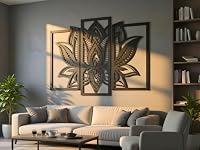 VAILLA Wanddeko Yoga aus Holz 3D – Wandbild Wohnzimmer Schlafzimmer Büro – Ansicht 4