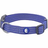 Blueberry Pet Essential Medium Safety Reflective Dog Collar in DustedPeri | Adjustable Classic Nylon Strap | Durable, Stylish & High-Visibility Pet Accessory