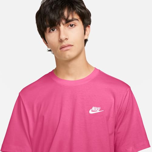 Image of Nike Sportswear Club Men's T-Shirt (Pinksicle /White) Size 4X-Large