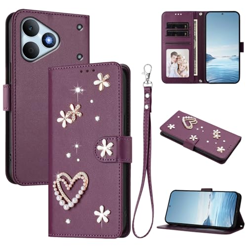 �X�}�z�P�[�X �Ή��@�� for Realme Note 80 4G �������[�h�y�J�[�h�z���_�[�t�����z �t���b�v�J�o�[ �}�O�l�b�g�o�b�N�� �L�b�N�X�^���h�z Violet