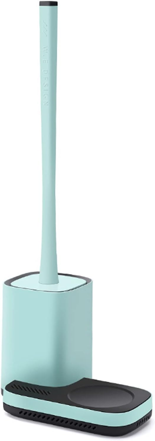 Toliet Bowl Brush and Holder Cleaner Tools Set Wall Mounted Toilet WC Accessories for Bathroom Cleaning and Storage Plunger(Green)