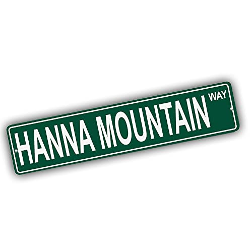 Brotherhood Aluminum Street Sign for Hanna Mountain - Nevada Man Cave Decor
