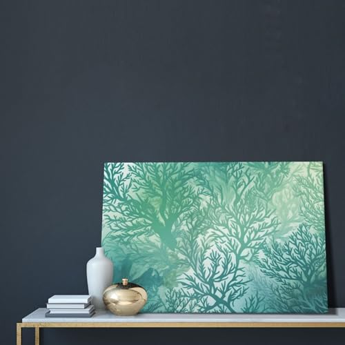 Impression sur toile d'algues vertes affiche murale salon chambre 40x61 - 5