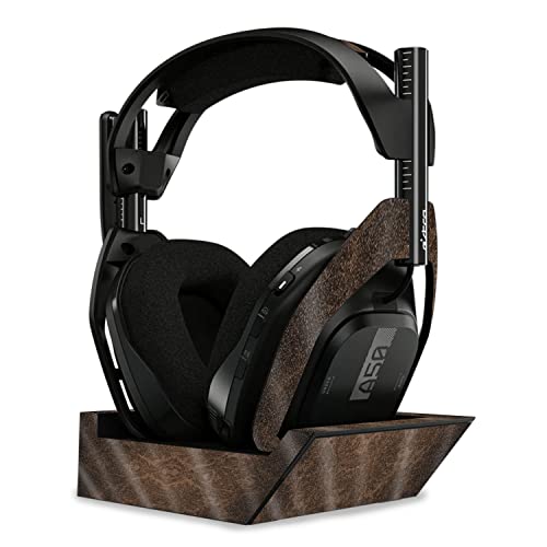 Image of MightySkins Glossy Glitter Skin Compatible with Astro A50 Wireless Headphones + Base Station (Gen 4) - Brown Linen | Protective, Durable High-Gloss Glitter Finish | Easy to Apply | Made in The USA