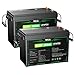 【2 Pack】HQST 12V 300Ah Mini Size LiFePO4 Battery, Deep Cycle, Built-in 200A BMS, Low-Temp Protection, 3840Wh Lithium Iron Phosphate Battery, Grade-A Cells for RV Marine Trolling Motor Solar, Off-Grid