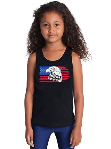 Image of 4th of July Tank Tops Boys Girls American Flag Shirts Kids Patriotic USA T-Shirt Cotton Sleeveless Tees Tops 1-7T